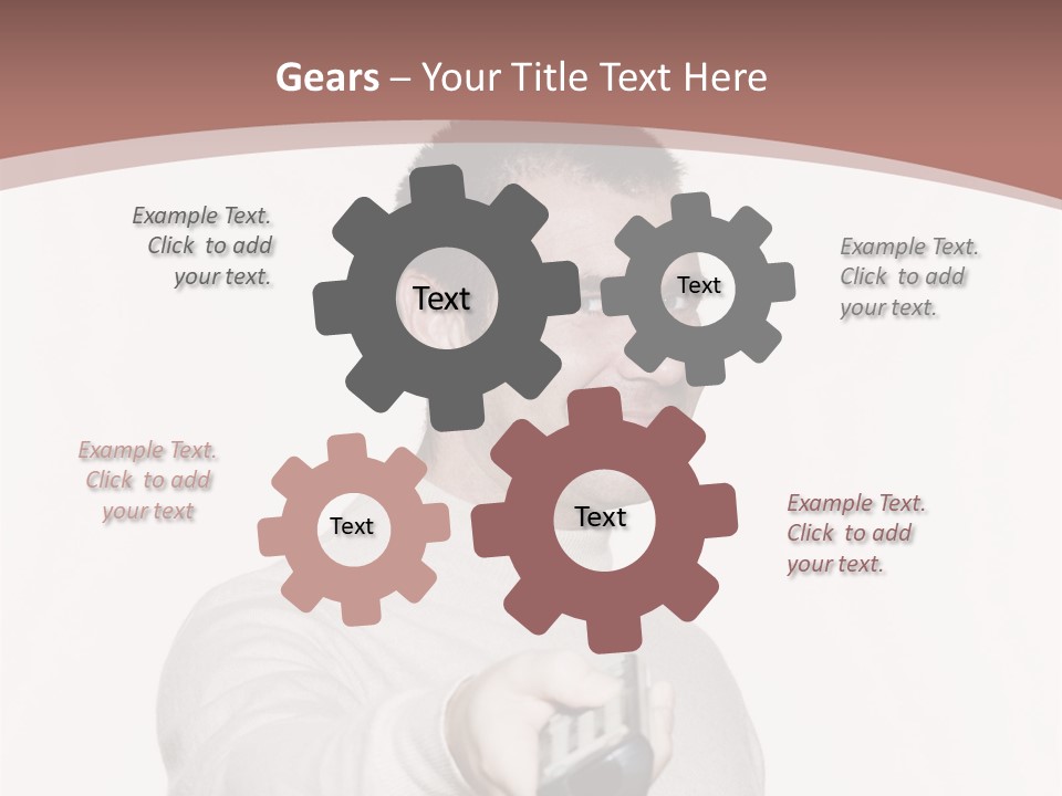 Portrait Of An Handsome Expressive Man In Studio On White Isolated Background PowerPoint Template