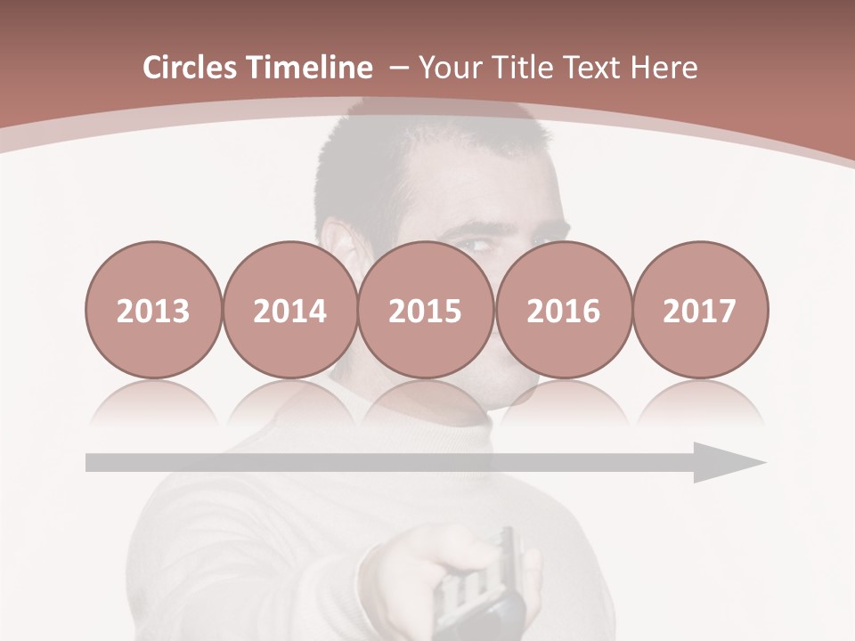 Portrait Of An Handsome Expressive Man In Studio On White Isolated Background PowerPoint Template