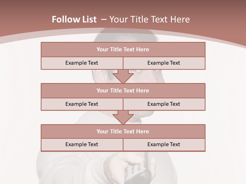 Portrait Of An Handsome Expressive Man In Studio On White Isolated Background PowerPoint Template
