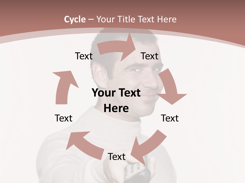 Portrait Of An Handsome Expressive Man In Studio On White Isolated Background PowerPoint Template