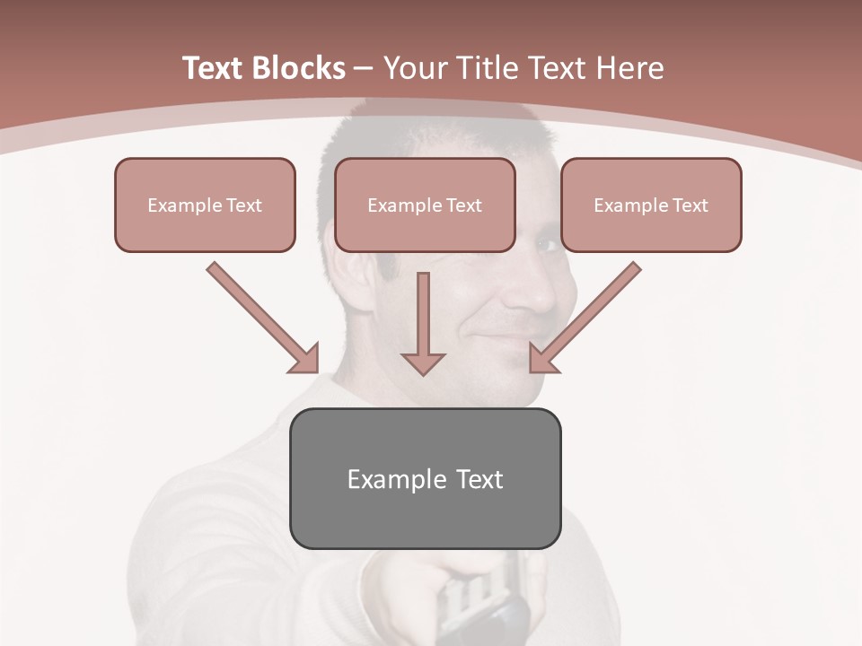 Portrait Of An Handsome Expressive Man In Studio On White Isolated Background PowerPoint Template