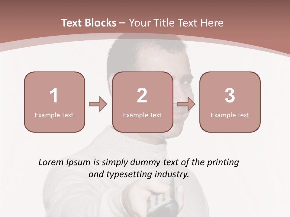 Portrait Of An Handsome Expressive Man In Studio On White Isolated Background PowerPoint Template