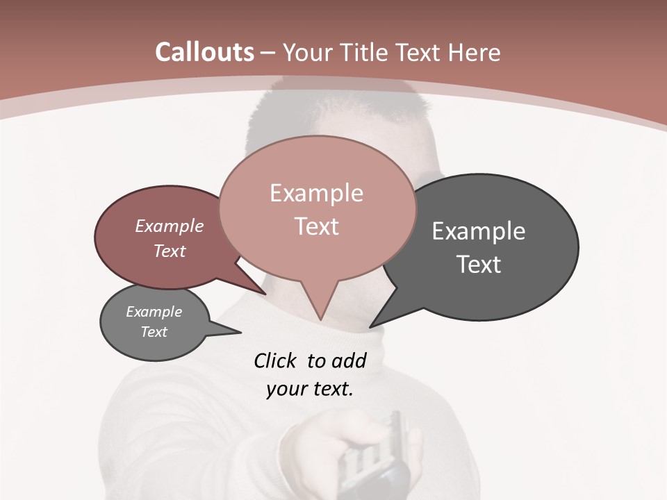 Portrait Of An Handsome Expressive Man In Studio On White Isolated Background PowerPoint Template