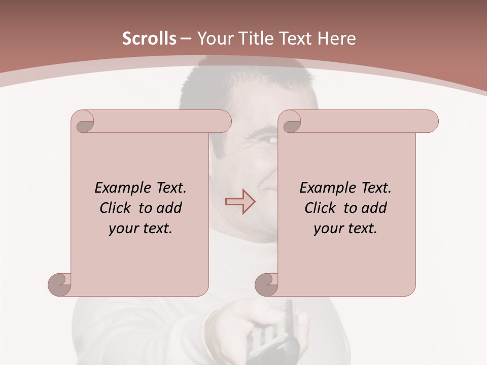 Portrait Of An Handsome Expressive Man In Studio On White Isolated Background PowerPoint Template