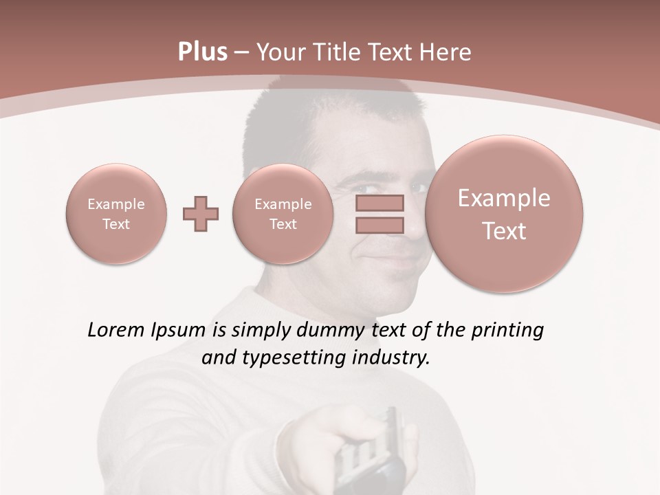 Portrait Of An Handsome Expressive Man In Studio On White Isolated Background PowerPoint Template