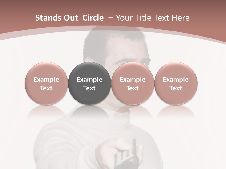 Portrait Of An Handsome Expressive Man In Studio On White Isolated Background PowerPoint Template