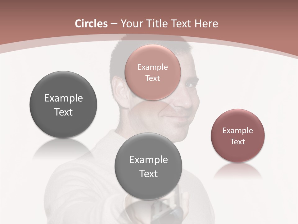 Portrait Of An Handsome Expressive Man In Studio On White Isolated Background PowerPoint Template