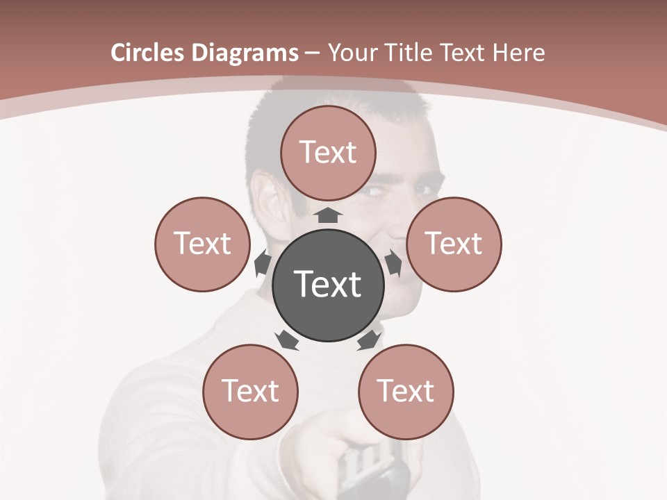 Portrait Of An Handsome Expressive Man In Studio On White Isolated Background PowerPoint Template