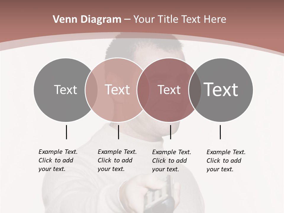 Portrait Of An Handsome Expressive Man In Studio On White Isolated Background PowerPoint Template
