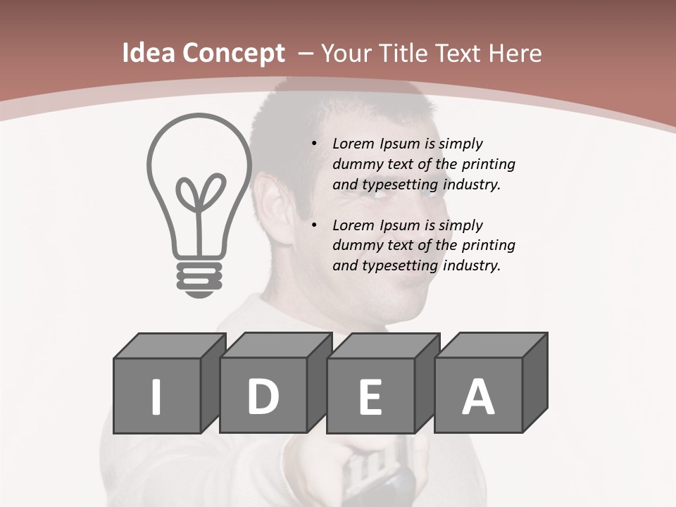 Portrait Of An Handsome Expressive Man In Studio On White Isolated Background PowerPoint Template