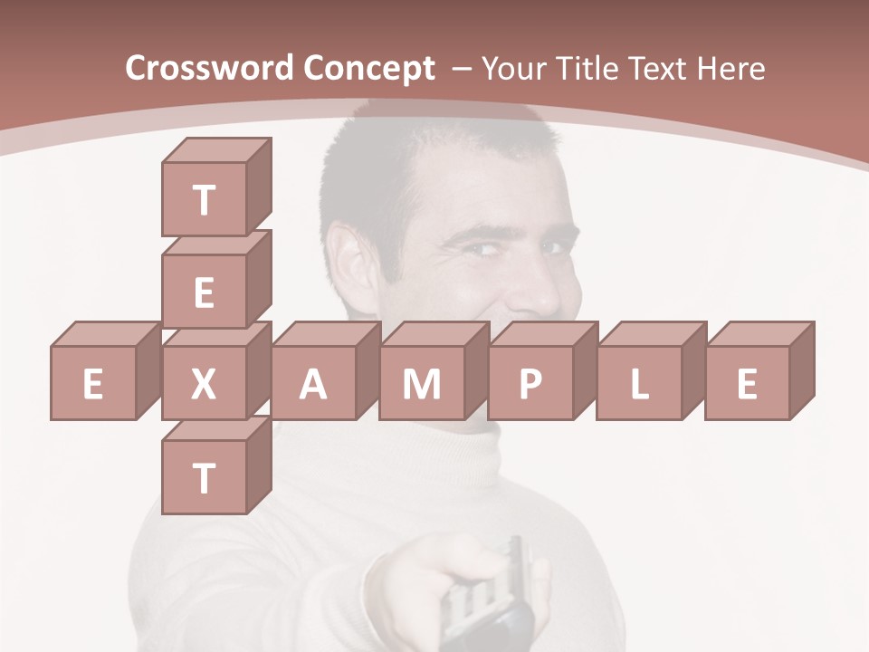 Portrait Of An Handsome Expressive Man In Studio On White Isolated Background PowerPoint Template