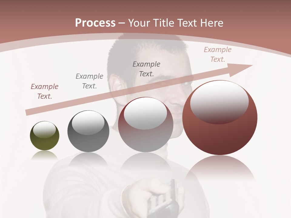 Portrait Of An Handsome Expressive Man In Studio On White Isolated Background PowerPoint Template