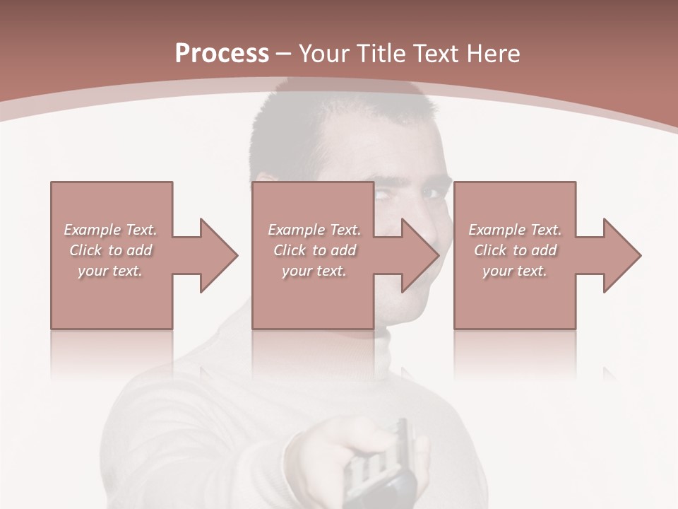 Portrait Of An Handsome Expressive Man In Studio On White Isolated Background PowerPoint Template