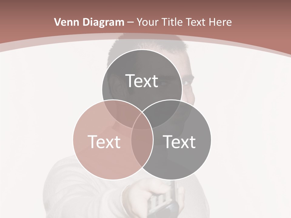 Portrait Of An Handsome Expressive Man In Studio On White Isolated Background PowerPoint Template