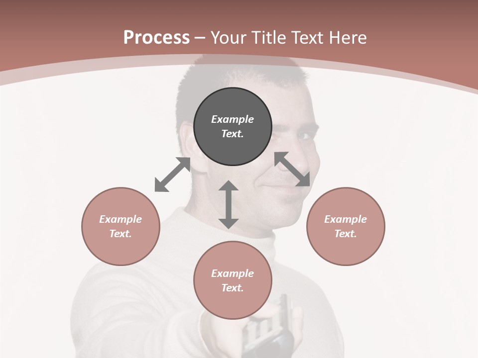 Portrait Of An Handsome Expressive Man In Studio On White Isolated Background PowerPoint Template