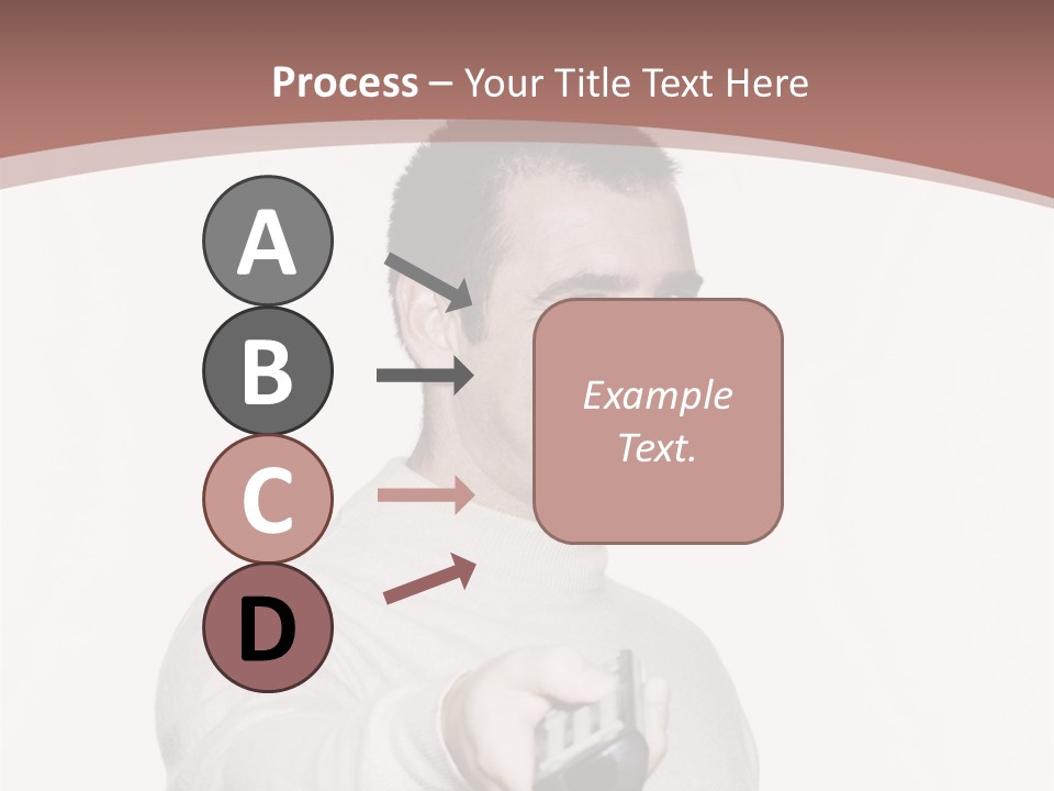 Portrait Of An Handsome Expressive Man In Studio On White Isolated Background PowerPoint Template