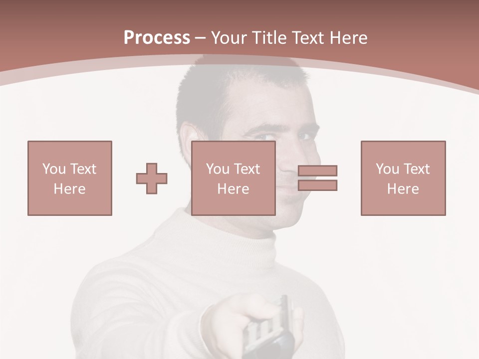 Portrait Of An Handsome Expressive Man In Studio On White Isolated Background PowerPoint Template
