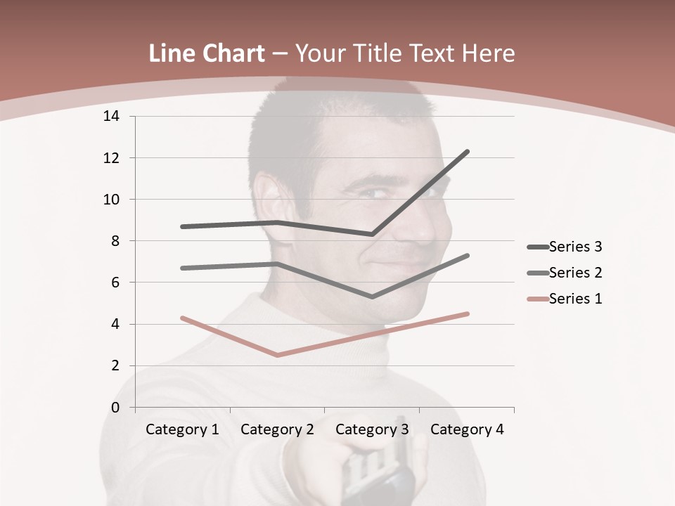 Portrait Of An Handsome Expressive Man In Studio On White Isolated Background PowerPoint Template