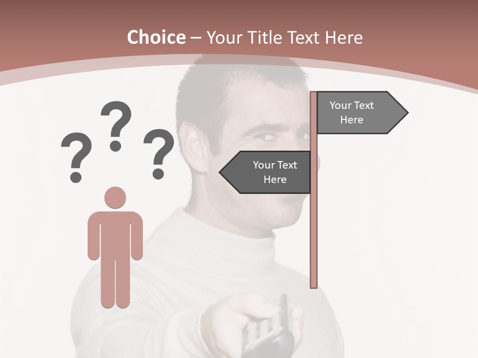 Portrait Of An Handsome Expressive Man In Studio On White Isolated Background PowerPoint Template