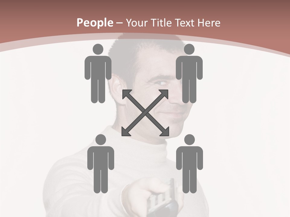 Portrait Of An Handsome Expressive Man In Studio On White Isolated Background PowerPoint Template