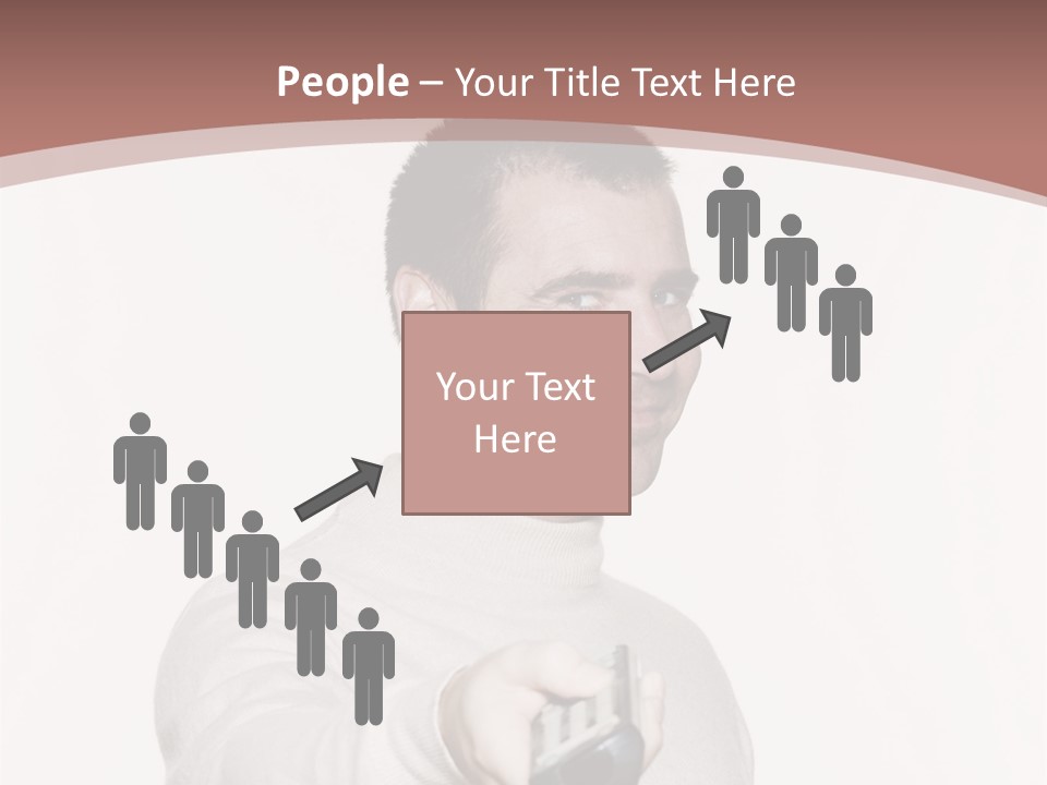 Portrait Of An Handsome Expressive Man In Studio On White Isolated Background PowerPoint Template