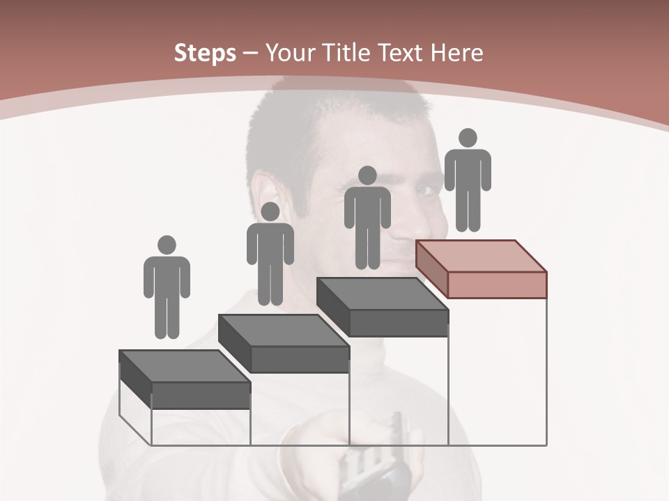 Portrait Of An Handsome Expressive Man In Studio On White Isolated Background PowerPoint Template