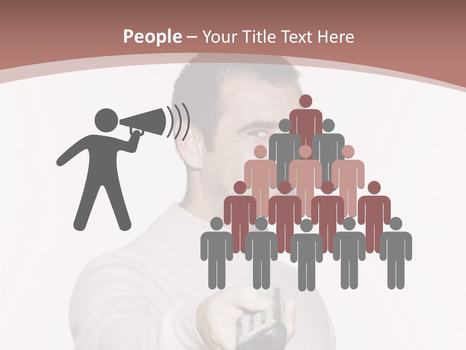 Portrait Of An Handsome Expressive Man In Studio On White Isolated Background PowerPoint Template