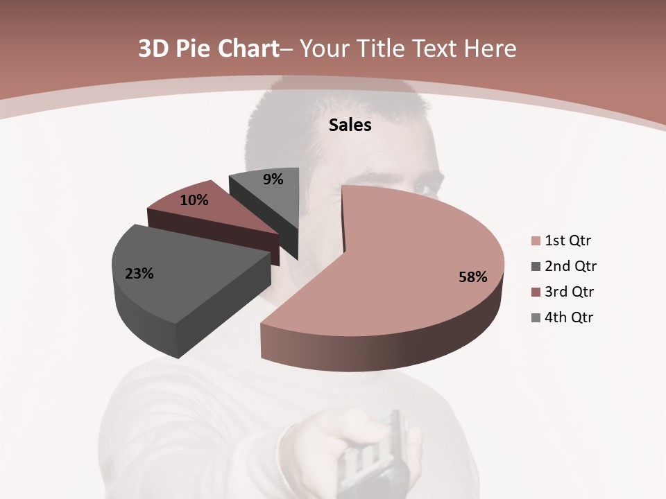 Portrait Of An Handsome Expressive Man In Studio On White Isolated Background PowerPoint Template