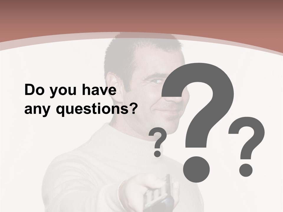 Portrait Of An Handsome Expressive Man In Studio On White Isolated Background PowerPoint Template