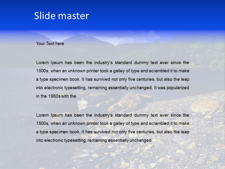 Scenic View Of Lake Buttermere The Lake District England PowerPoint Template