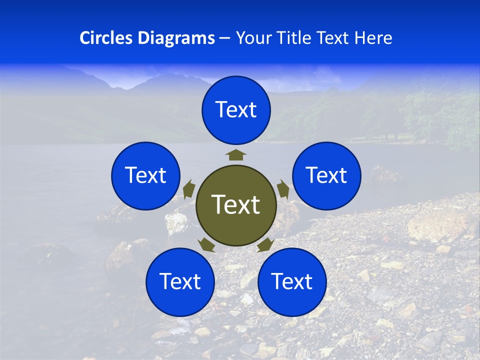 Scenic View Of Lake Buttermere The Lake District England PowerPoint Template