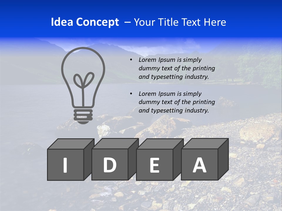 Scenic View Of Lake Buttermere The Lake District England PowerPoint Template