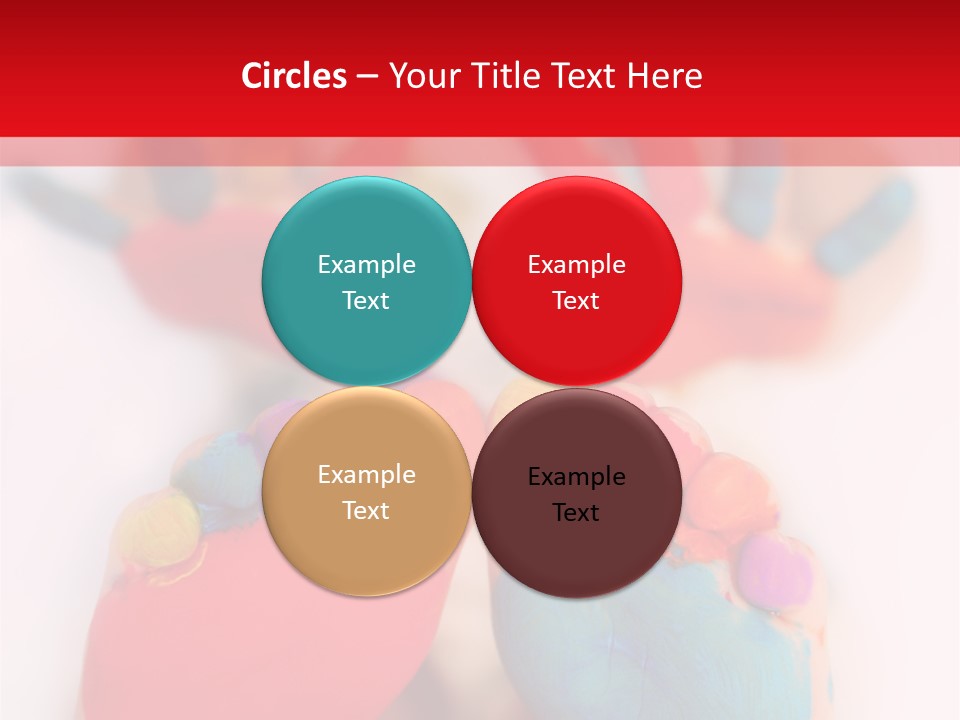 Five Year Old Boy With Feet And Hands Painted. Shallow Dof With Focus On Feet. PowerPoint Template