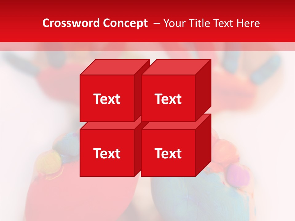 Five Year Old Boy With Feet And Hands Painted. Shallow Dof With Focus On Feet. PowerPoint Template