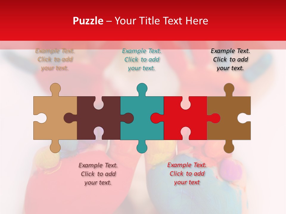 Five Year Old Boy With Feet And Hands Painted. Shallow Dof With Focus On Feet. PowerPoint Template