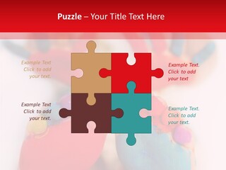 Five Year Old Boy With Feet And Hands Painted. Shallow Dof With Focus On Feet. PowerPoint Template