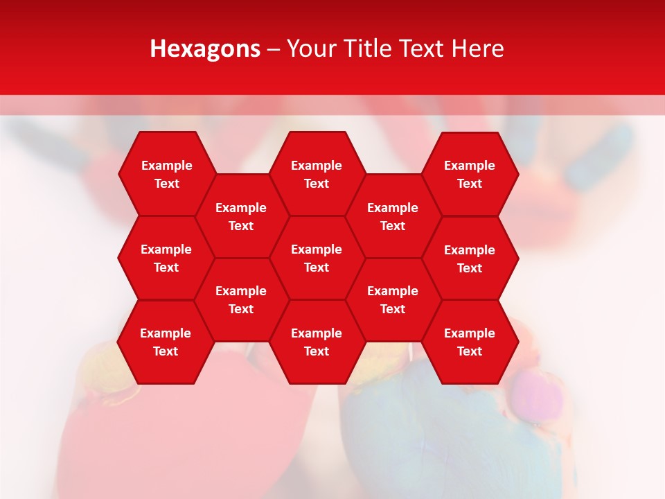 Five Year Old Boy With Feet And Hands Painted. Shallow Dof With Focus On Feet. PowerPoint Template