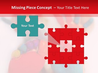 Five Year Old Boy With Feet And Hands Painted. Shallow Dof With Focus On Feet. PowerPoint Template