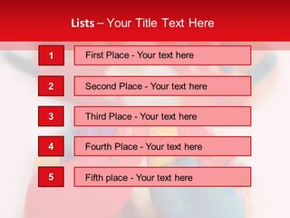 Five Year Old Boy With Feet And Hands Painted. Shallow Dof With Focus On Feet. PowerPoint Template