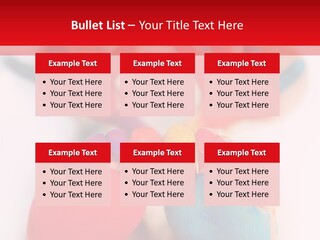 Five Year Old Boy With Feet And Hands Painted. Shallow Dof With Focus On Feet. PowerPoint Template
