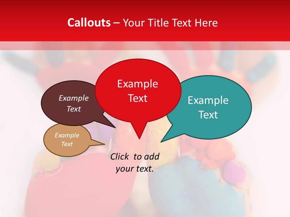 Five Year Old Boy With Feet And Hands Painted. Shallow Dof With Focus On Feet. PowerPoint Template