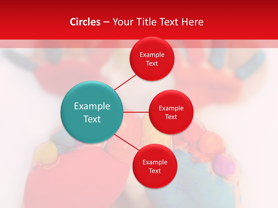 Five Year Old Boy With Feet And Hands Painted. Shallow Dof With Focus On Feet. PowerPoint Template
