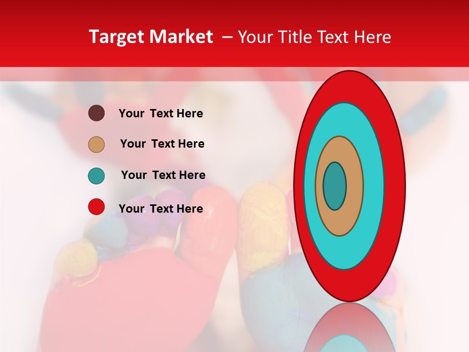 Five Year Old Boy With Feet And Hands Painted. Shallow Dof With Focus On Feet. PowerPoint Template