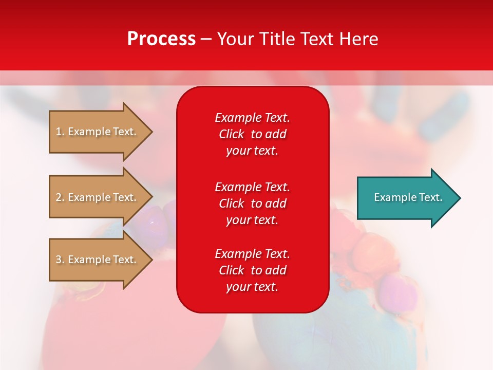 Five Year Old Boy With Feet And Hands Painted. Shallow Dof With Focus On Feet. PowerPoint Template