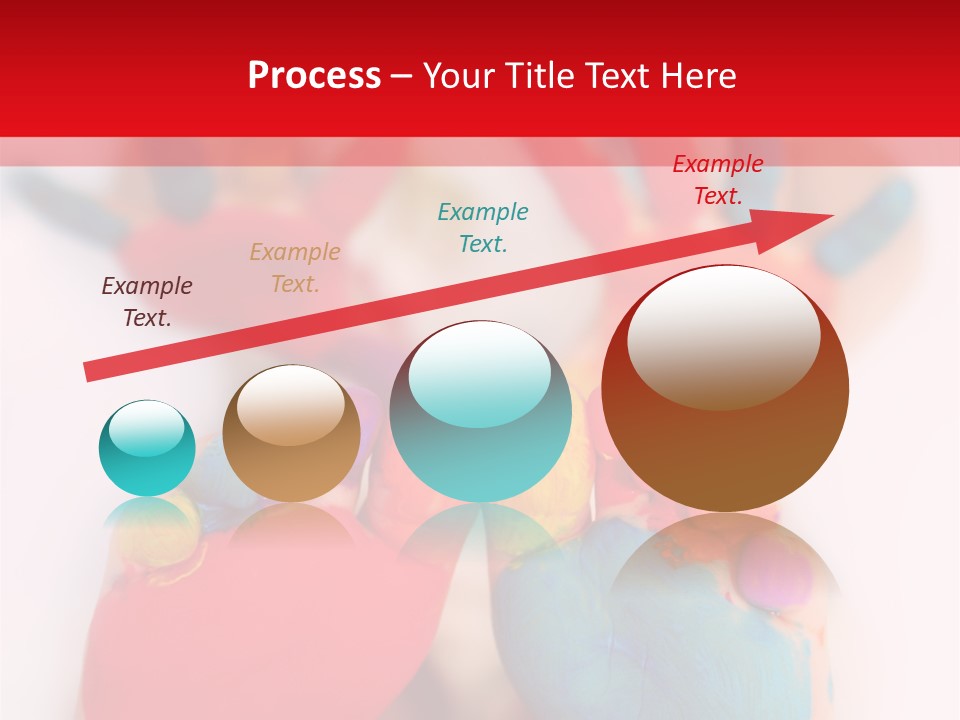 Five Year Old Boy With Feet And Hands Painted. Shallow Dof With Focus On Feet. PowerPoint Template