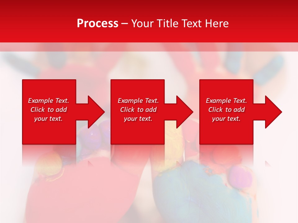 Five Year Old Boy With Feet And Hands Painted. Shallow Dof With Focus On Feet. PowerPoint Template