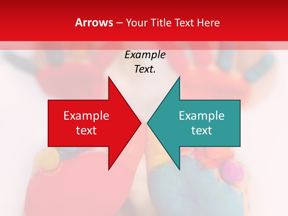 Five Year Old Boy With Feet And Hands Painted. Shallow Dof With Focus On Feet. PowerPoint Template