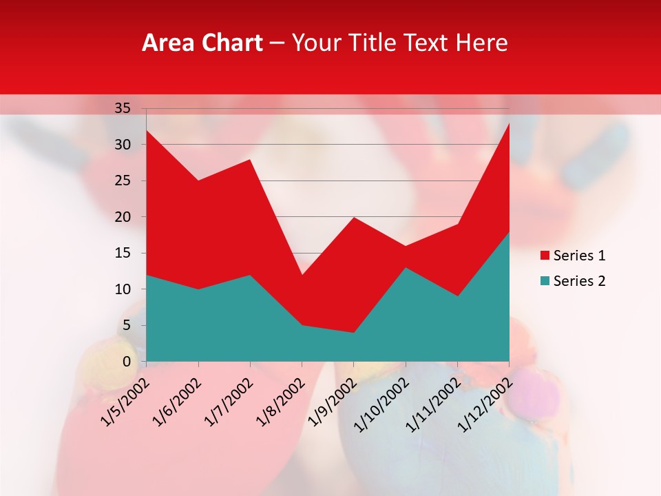 Five Year Old Boy With Feet And Hands Painted. Shallow Dof With Focus On Feet. PowerPoint Template