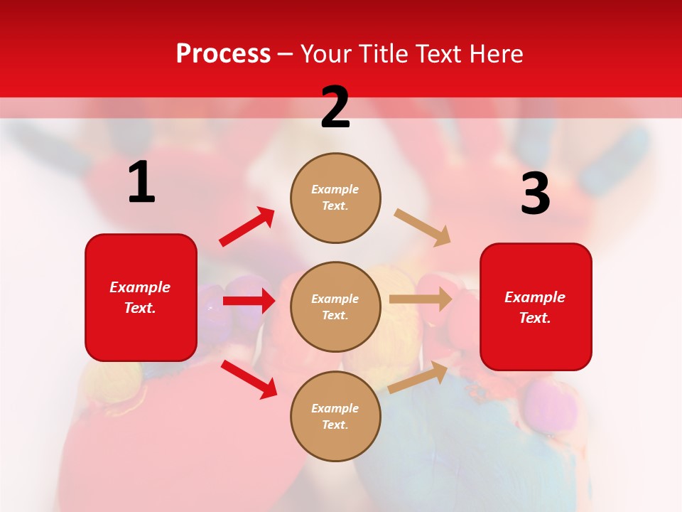 Five Year Old Boy With Feet And Hands Painted. Shallow Dof With Focus On Feet. PowerPoint Template