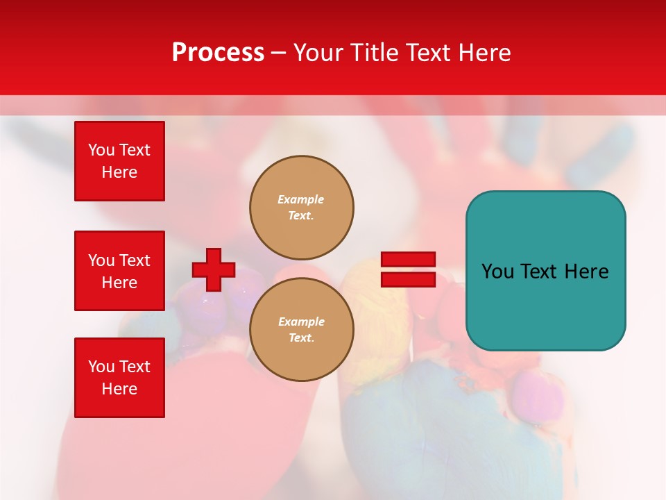 Five Year Old Boy With Feet And Hands Painted. Shallow Dof With Focus On Feet. PowerPoint Template